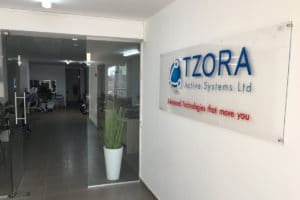 Tzora nameplate, the entrance to our offices